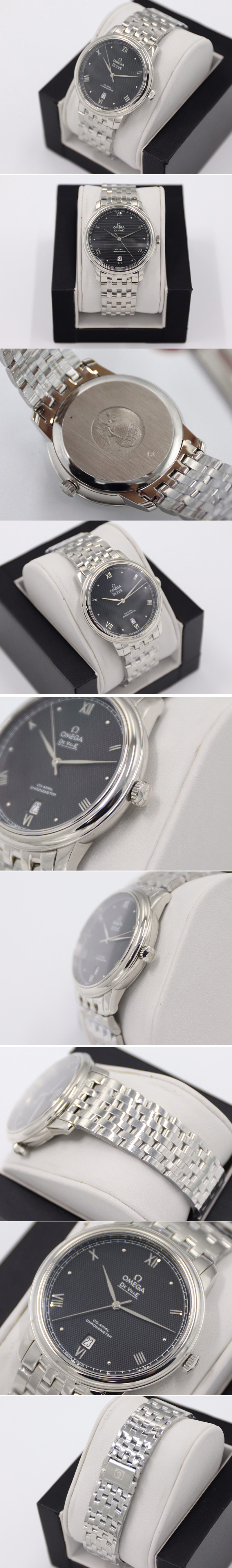 Replica Omega De Ville SS V8F 1:1 Best Edition Gray Textured dial on SS Bracelet A2892