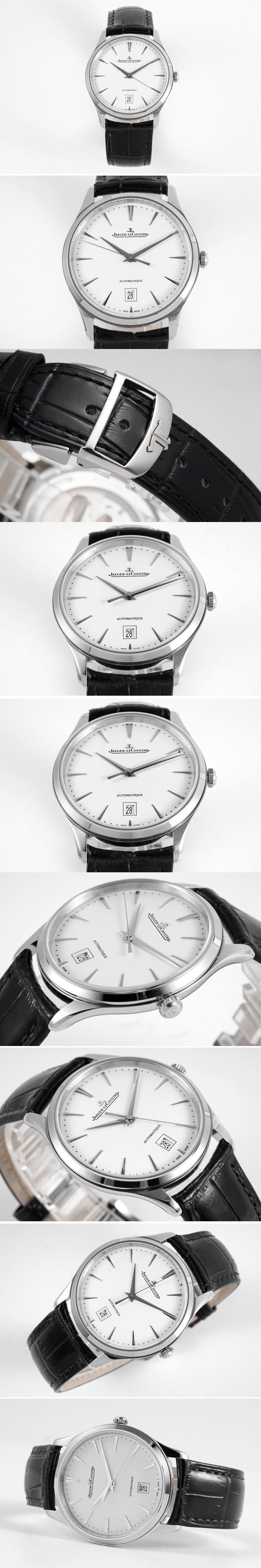 Replica Jaeger-LeCoultre Master 1288420 SS ZF 1:1 Best Edition Silver Dial on Black Leather Strap A899/1