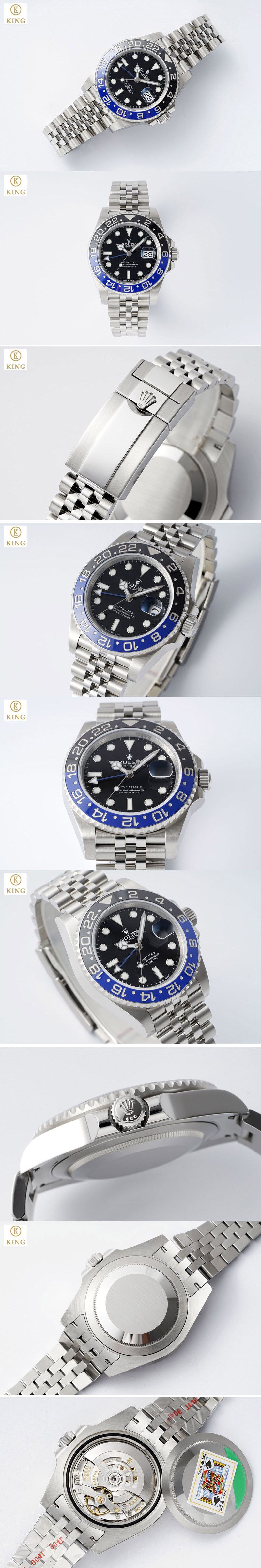 Replica Rolex GMT Master II 126710 BLNR 904L SS KING Factory 1:1 Best Edition on Jubilee Bracelet K3285 CHS