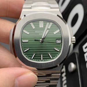 Replica Patek Philippe Nautilus 5711/1A 3KF 1:1 Best Edition Green Textured Dial on SS Bracelet A324 Super Clone