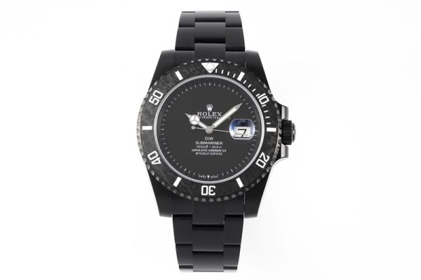 Replica Rolex Submariner DIW DLC VSF 1:1 Best Edition Black Dial on DLC Bracelet VS3135