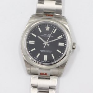 Replica Rolex Oyster Perpetual 41mm 124300 EWF Best Edition Black Dial on SS Bracelet A3230