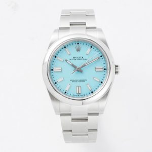 Replica Rolex Oyster Perpetual 41mm 124300 GMF 1:1 Best Edition 904L Steel Tiffany Blue Dial on SS Bracelet SA3230