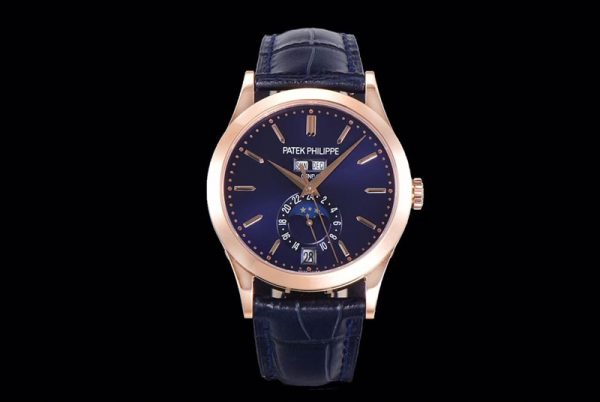 Replica Patek Philippe Annual Calendar Complications 5396 RG GRF Best Edition Blue dial on Blue leather strap A324