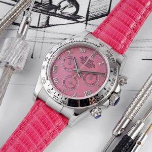 Replica Rolex Daytona 116519 OXF Best Edition Pink Dial on Pink Leather Strap A7750