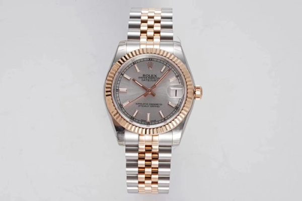 Replica Rolex Datejust 31mm 178274 SS/YG GSF Best Edition Silver Stick Markers Dial on SS/YG Jubilee Bracelet SEIKO NH05A